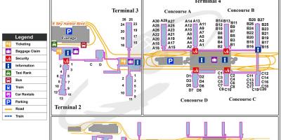 Sky Harbor terminal zračne luke karti