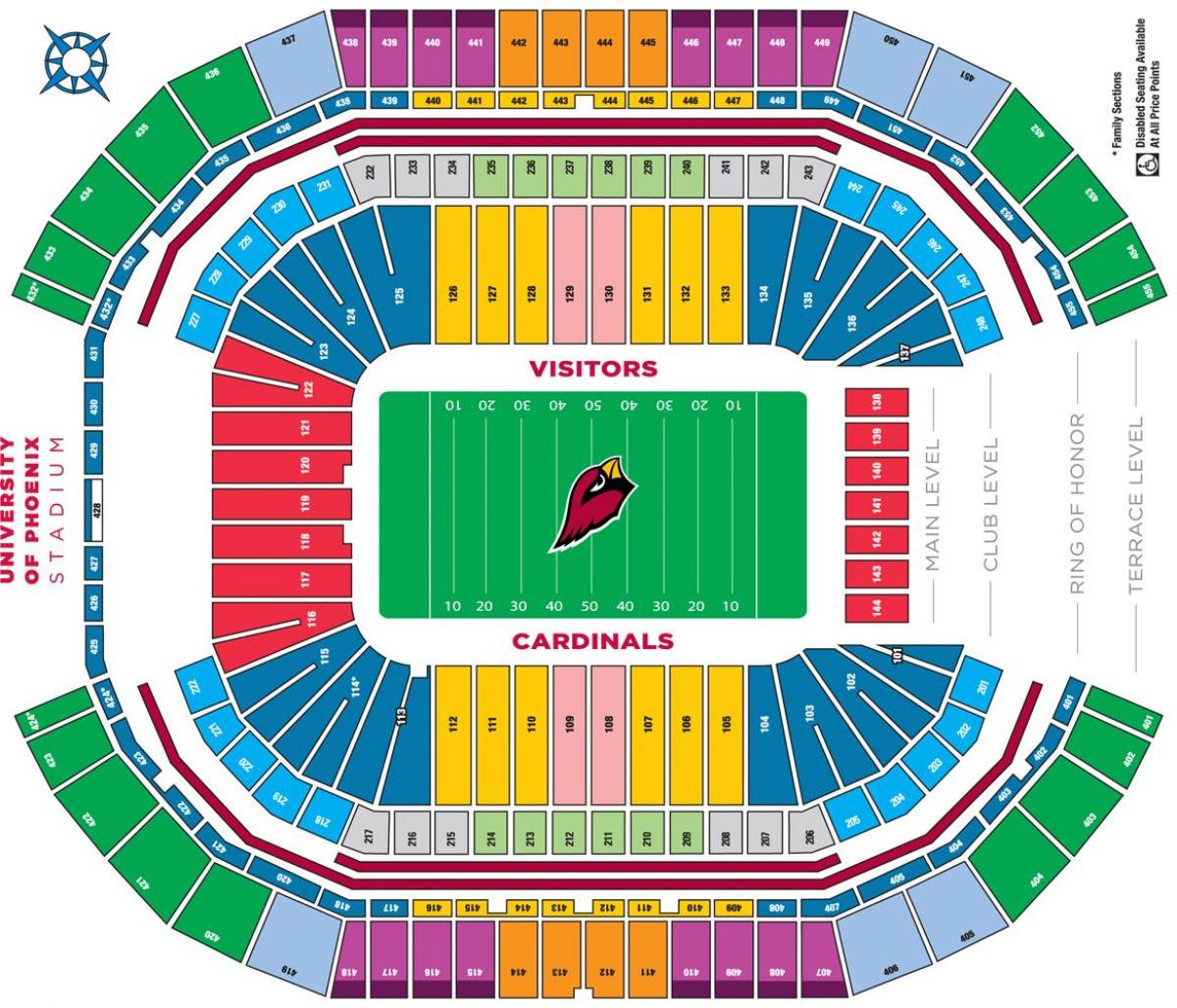 Arizona Cardinals stadion karti